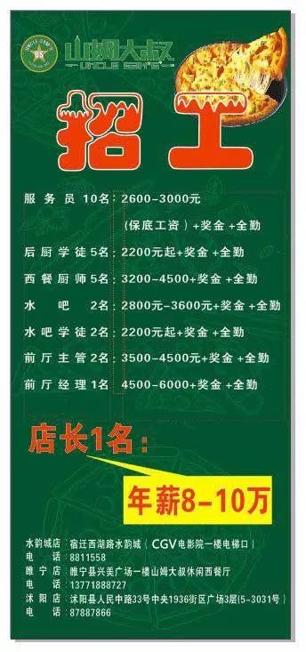 溫州餐飲行業(yè)最新招聘信息匯總